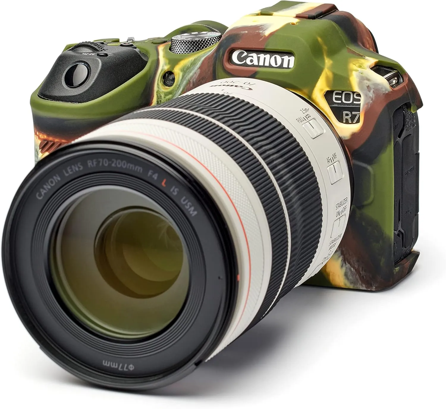 easyCover - Silicone Camera case - Protection for Your Camera Canon R7 - Camouflage