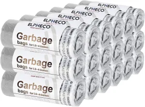ELPHECO 2.5 Gallon Trash Bags  15 Liters Drawstring Garbage Bags  Small Trash Bags For Bathroom Office Living Room Use  Suitable For 1.5-4 Gallon Trash Can  18"20"  180 Count / 18 Rolls  A