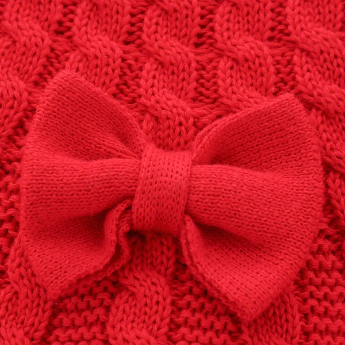 famuka Baby Girl Cloaks Warm Knitted Poncho Toddlers Red Cape Cloak
