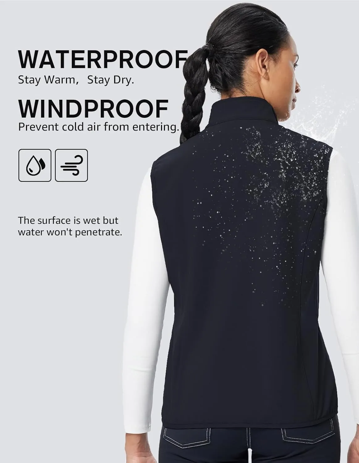 fit space Women's Softshell Vest Athletic Warm Up Sleeveless Scrub Jacket Zip Pockets Cycling Running Golf