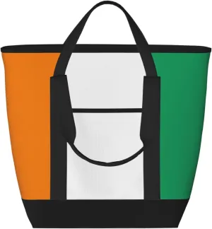 Flag of Cote d'Ivoire Women's tote bags and reusable women's beach bags are suitable for travel insulation and cooling bags.