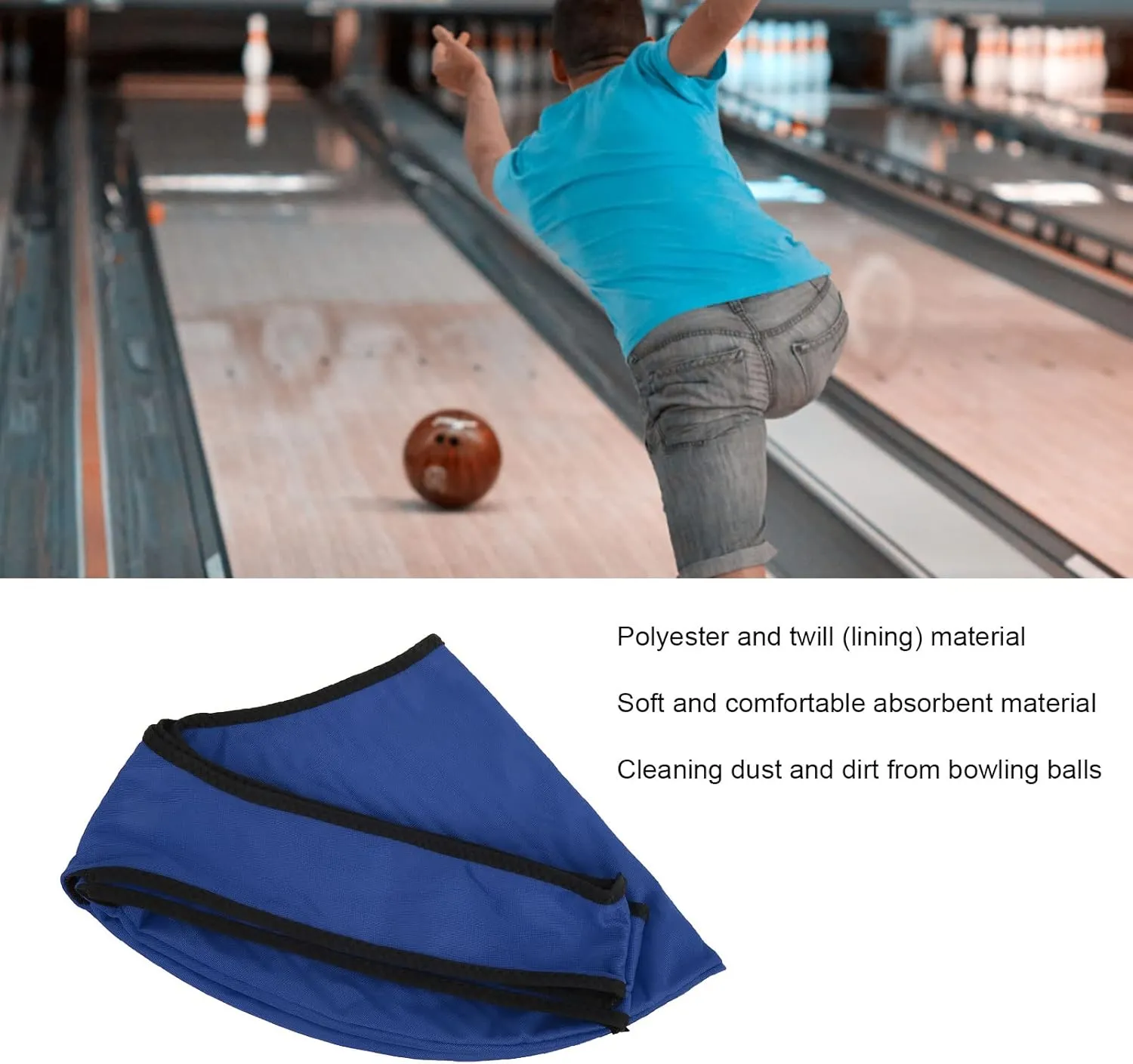 FLEXMAN Bowling Seesaw Bag, 60cm Length Twill Lining Portable Bowling Ball Sling with a Handle, Hand Carry Bowling Seesaw Bag for Storage Bowling Ball