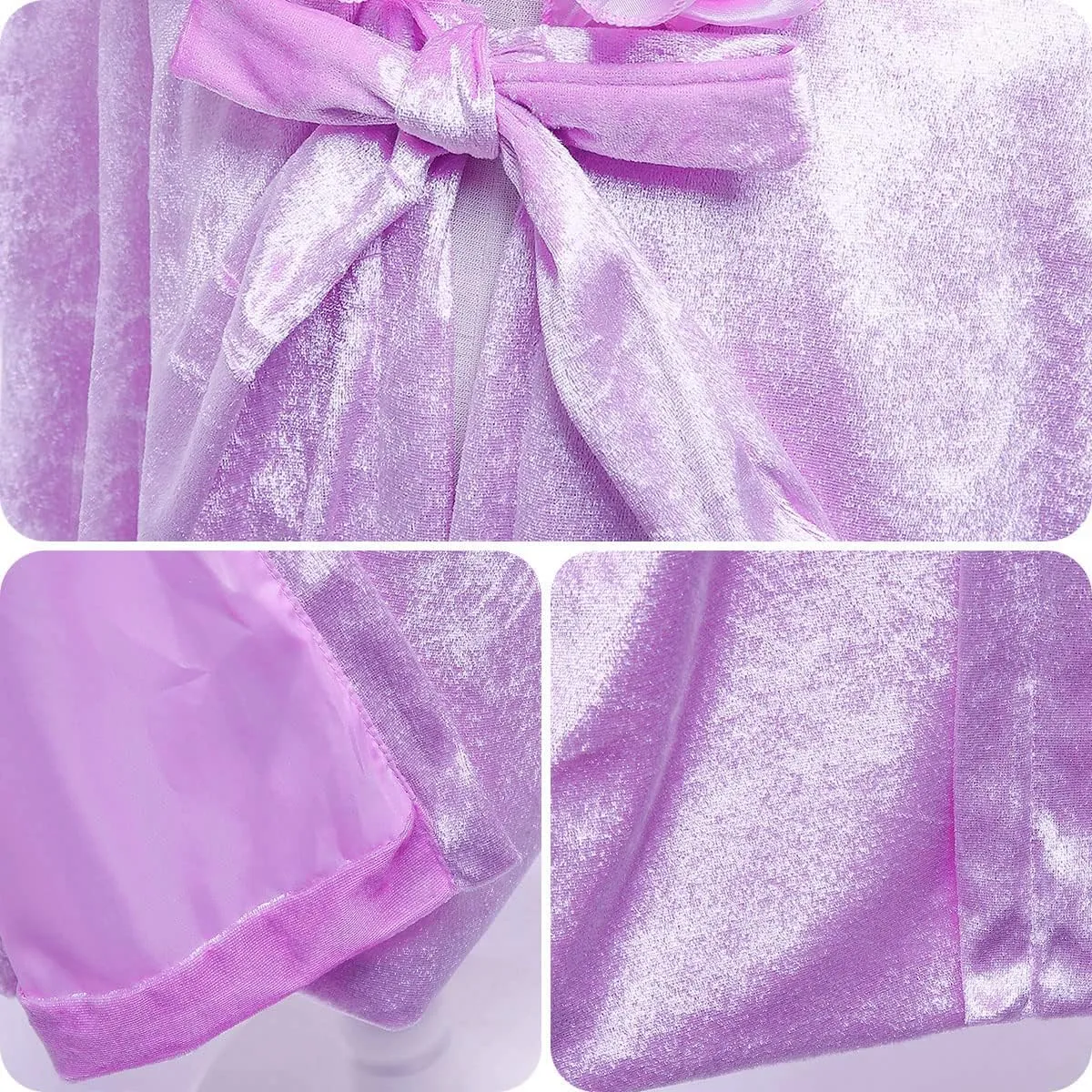 Fur Princess Hooded Cape Cloaks Costume Birthday Halloween Cosplay for Girls