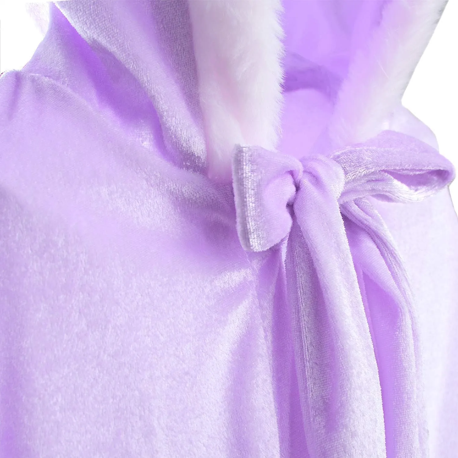 Fur Princess Hooded Cape Cloaks Costume Birthday Halloween Cosplay for Girls