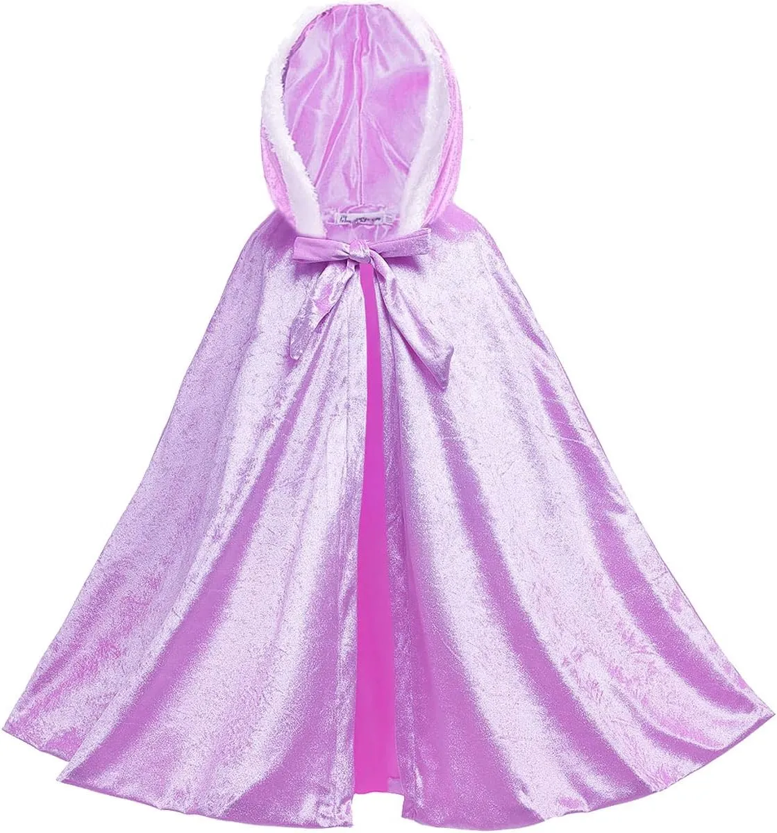 Fur Princess Hooded Cape Cloaks Costume Birthday Halloween Cosplay for Girls