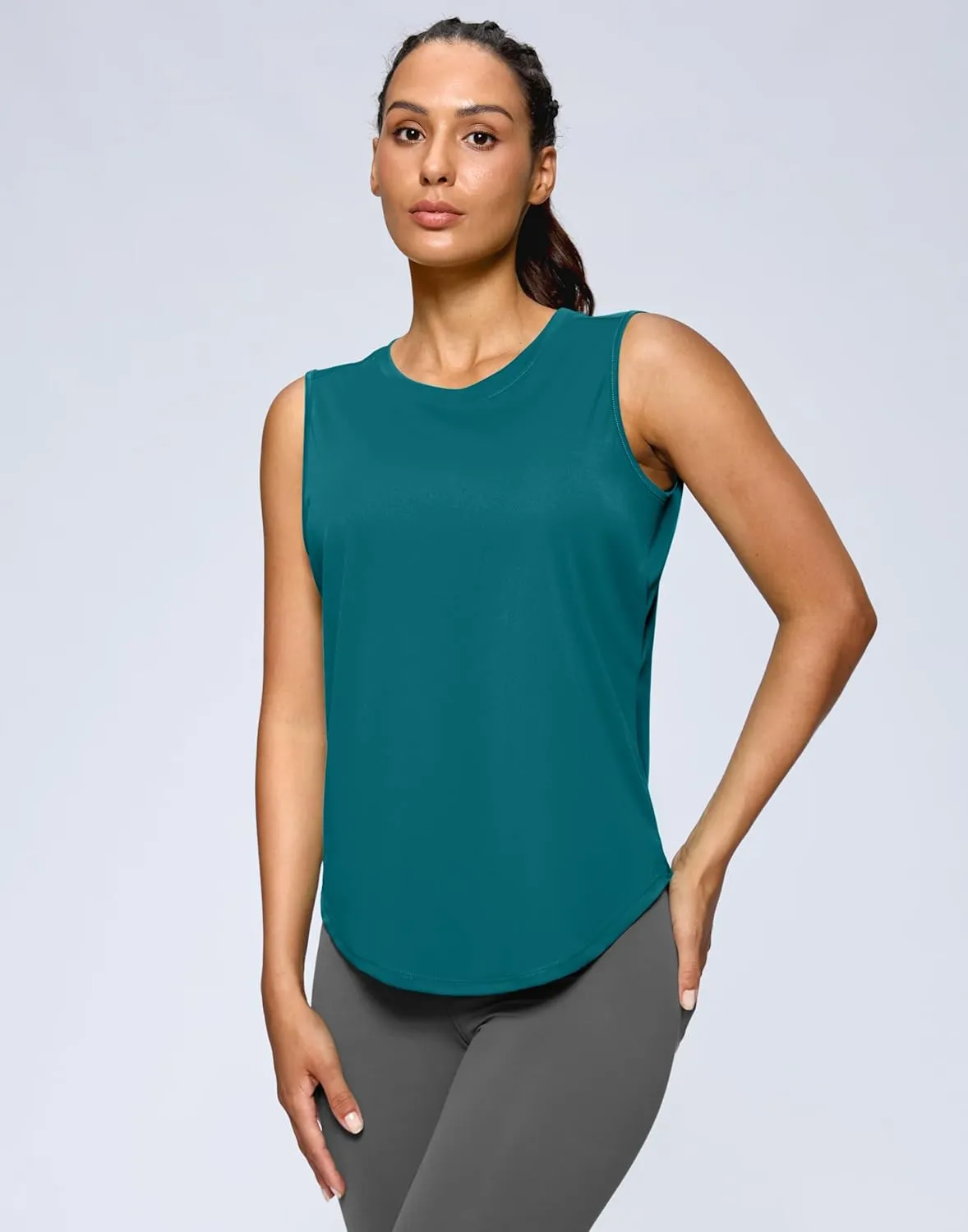 G Gradual Women's Workout Tank Tops Lightweight Sleeveless High Neck Athletic Shirts for Running Gym Tennis Pickleball