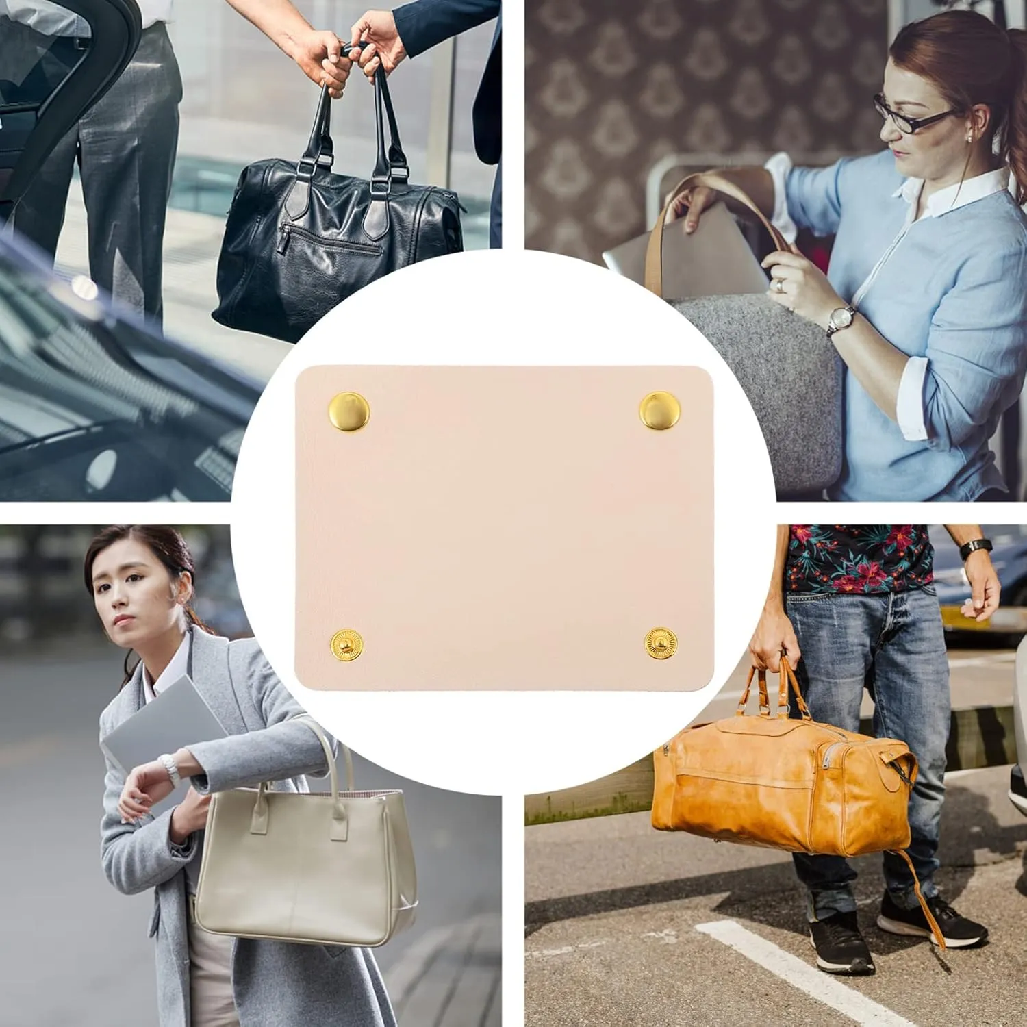 Gadpiparty Handbag Handle Leather Leather handle wrap leather bag handle cover Leather Luggage Handle Covers Wrap Covers: PU