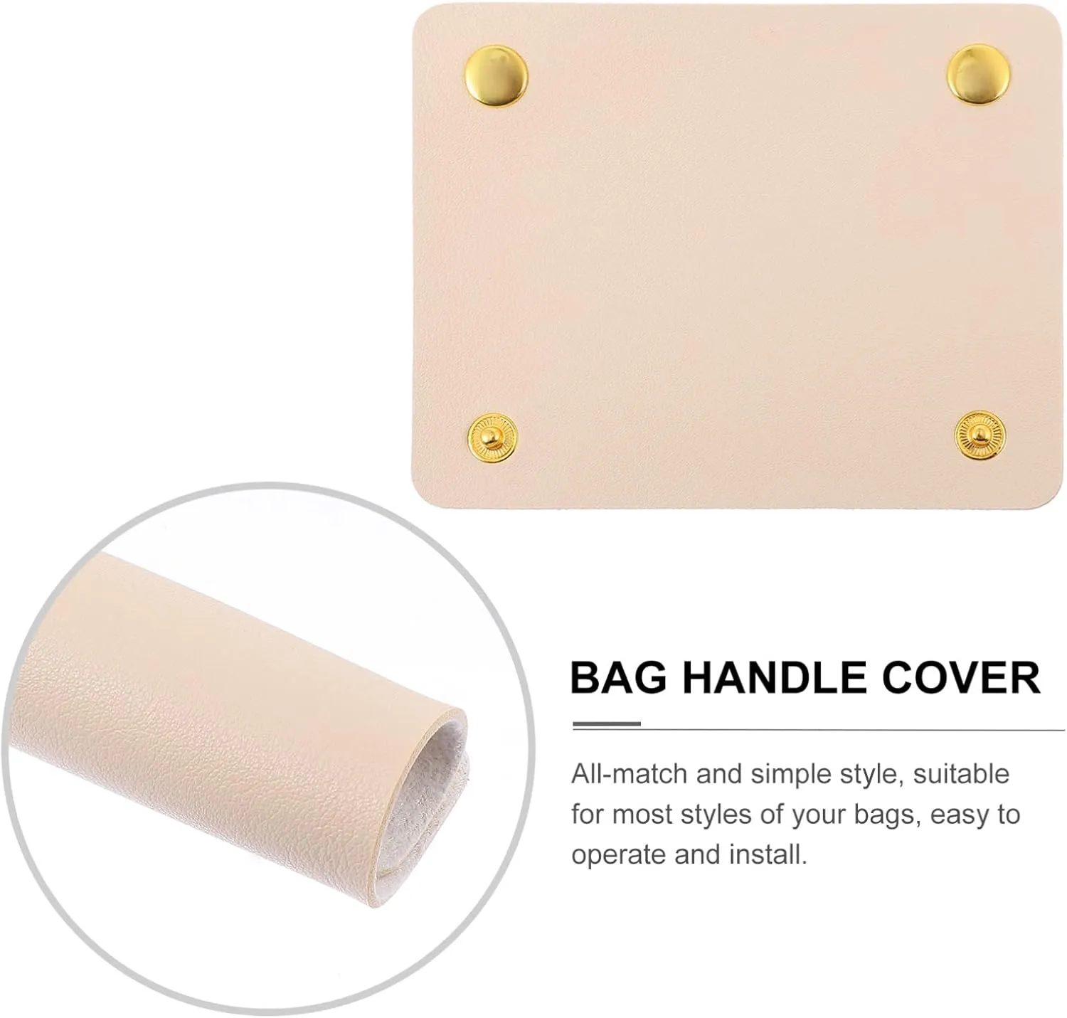 Gadpiparty Handbag Handle Leather Leather handle wrap leather bag handle cover Leather Luggage Handle Covers Wrap Covers: PU