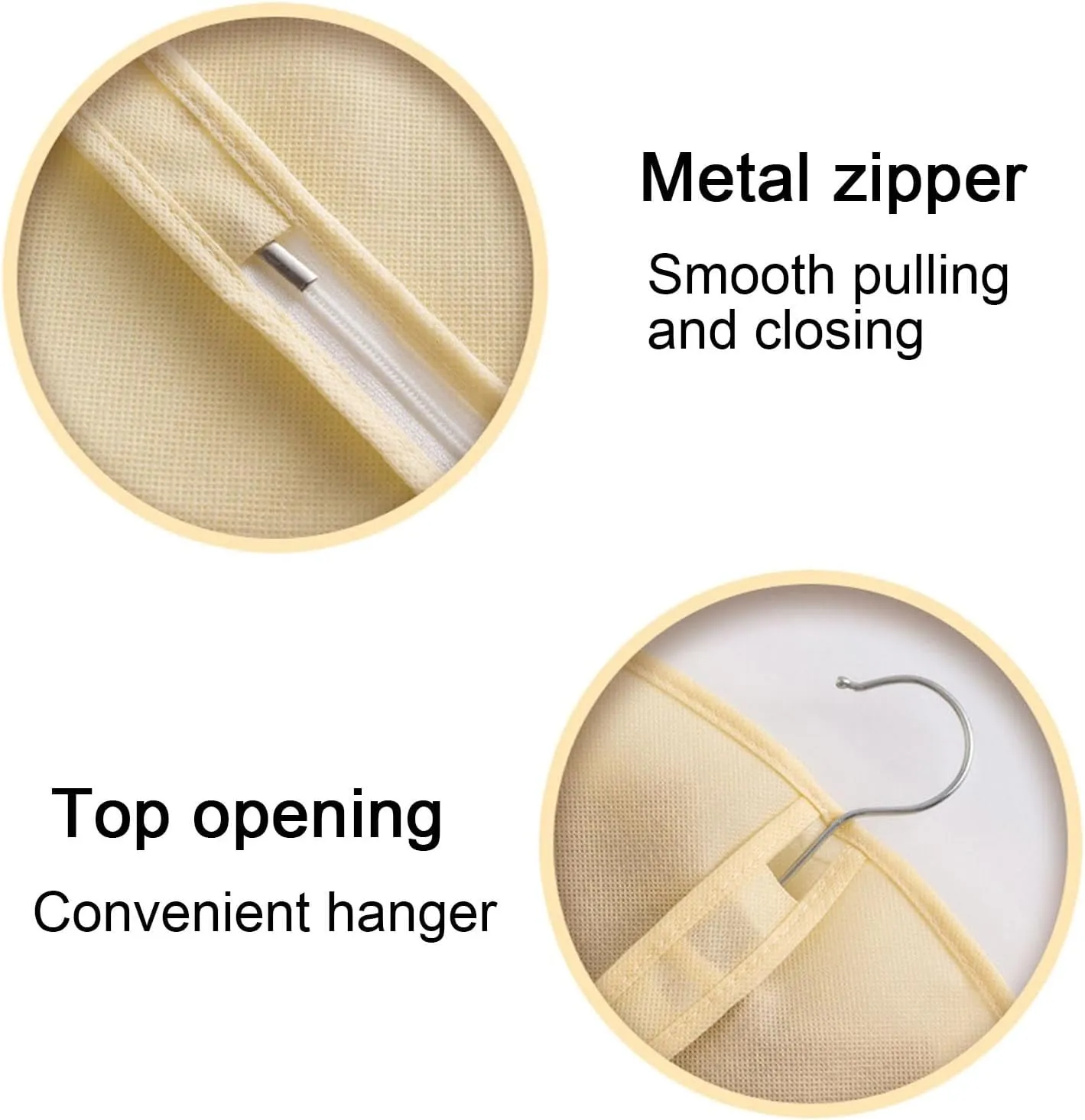 Garment Covers for Hanging Clothes, Suit Bag with Metal Zipper and Transparent Window Design, Suitable for Storing Suits, Jackets(Gray,60x140cm x55in)