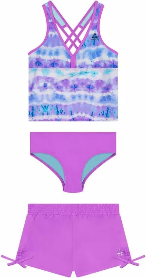Gerry Girls 3-Piece Tankini & Shorts Swimsuit Set