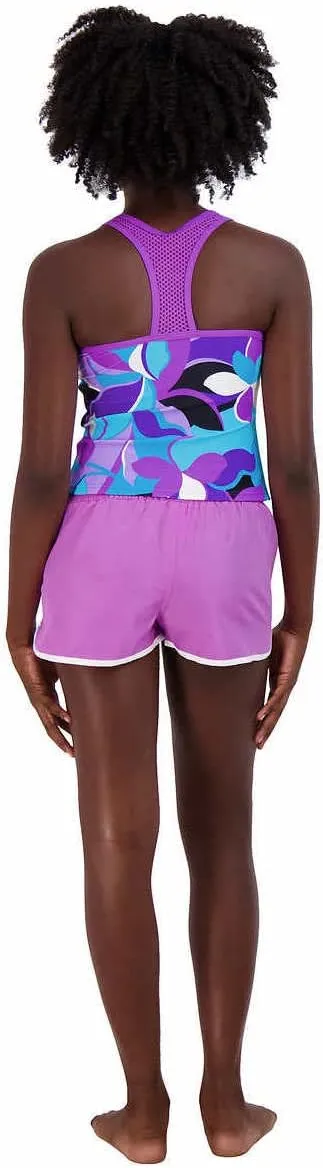 Gerry Girls 3-Piece Tankini & Shorts Swimsuit Set