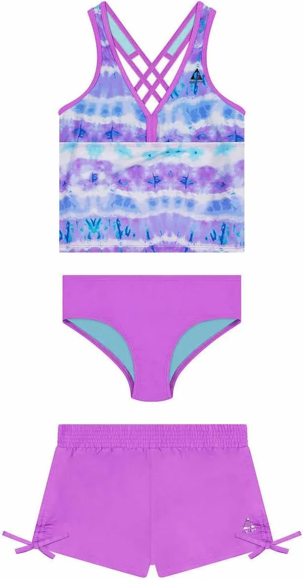 Gerry Girls 3-Piece Tankini & Shorts Swimsuit Set