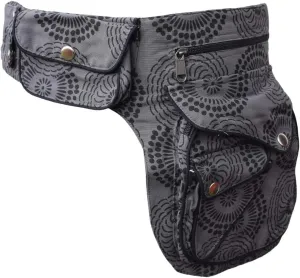Gheri Cotton Popper Waist Bag Pocket Fanny Pack Travel Pouch
