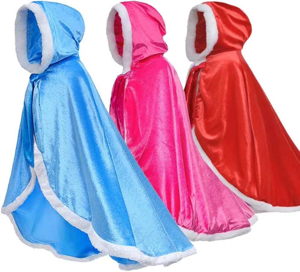GOLDSTITCH Princess Hooded Cape Cloaks Costume Long Cape Cloak Costumes for Halloween Cosplay Party Dress