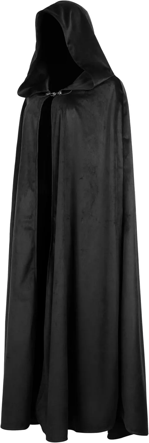 Halloween Medieval Costume Renaissance Cloak with Hood Medieval Cloak with Hood Long Adult Men And Women