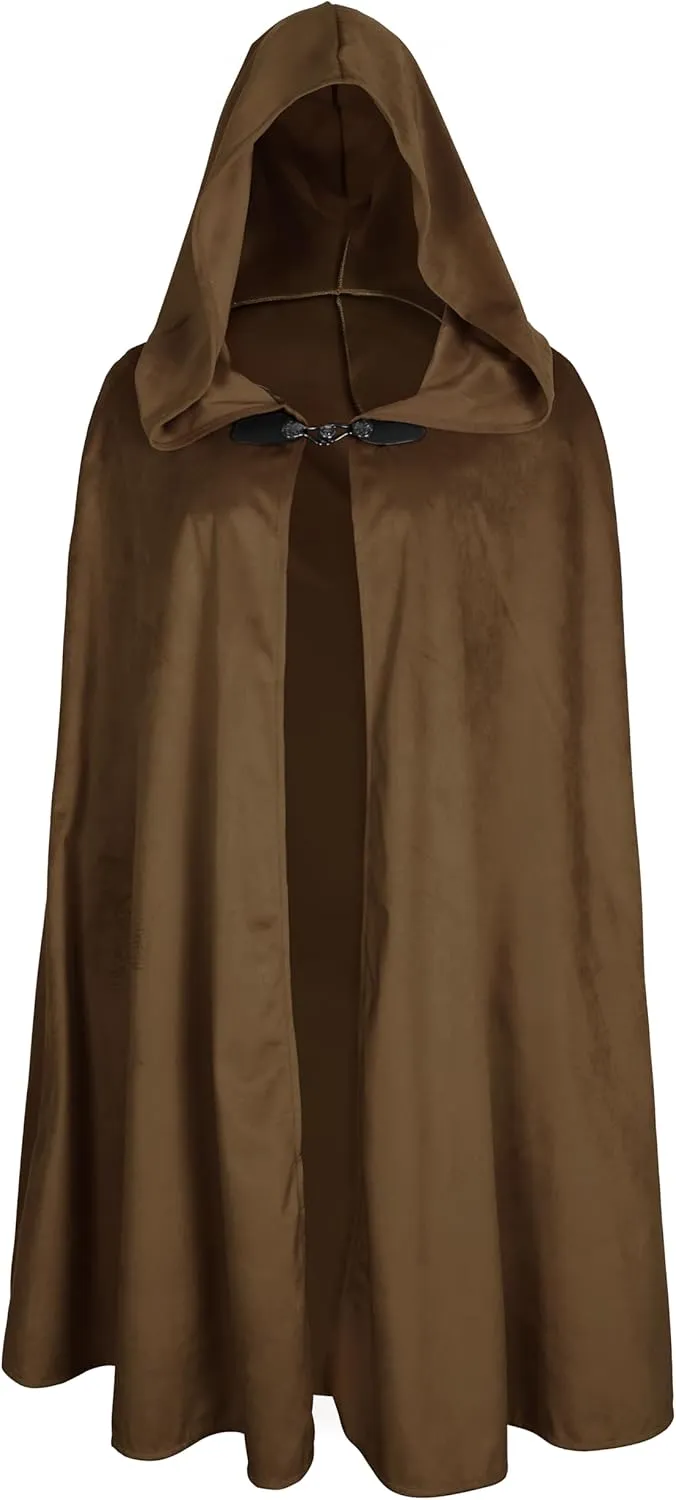 HOMELEX Elven Pointed Hem Hooded Cloak Adult Renaissance Medieval Costume Halloween Cape