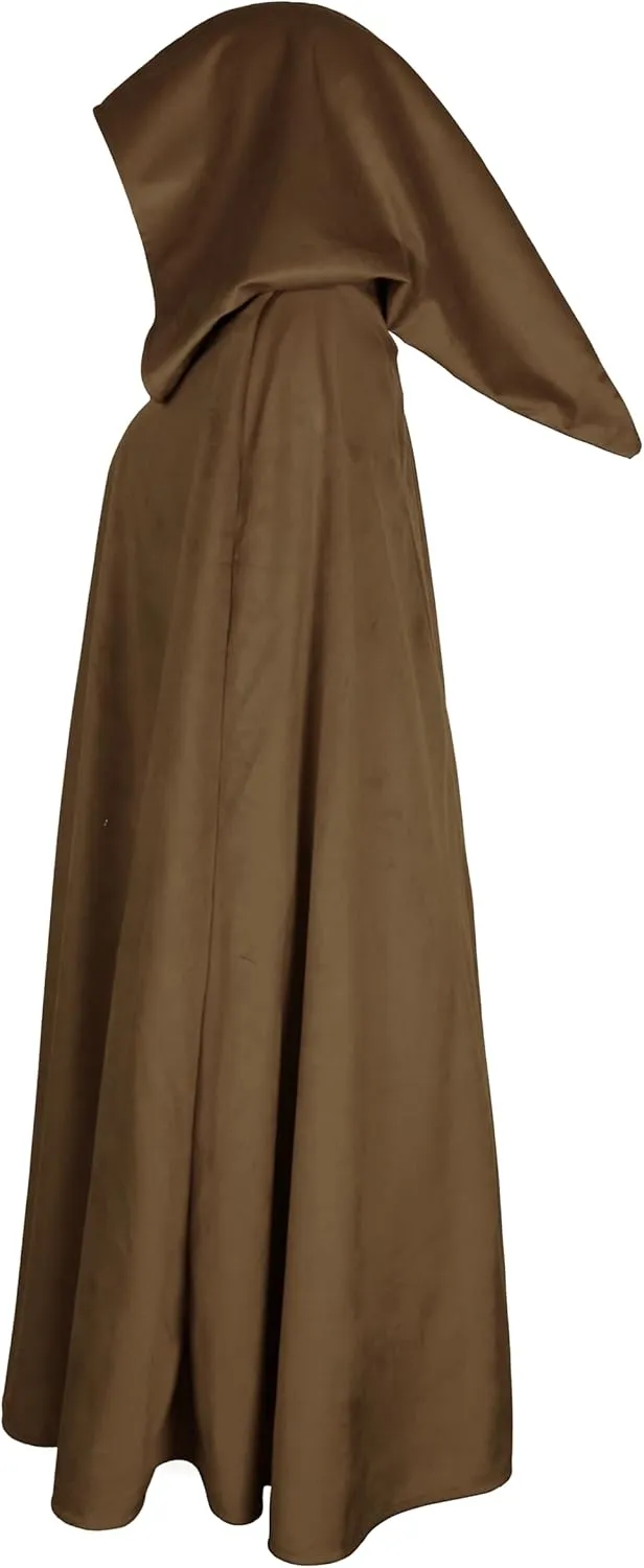 HOMELEX Elven Pointed Hem Hooded Cloak Adult Renaissance Medieval Costume Halloween Cape