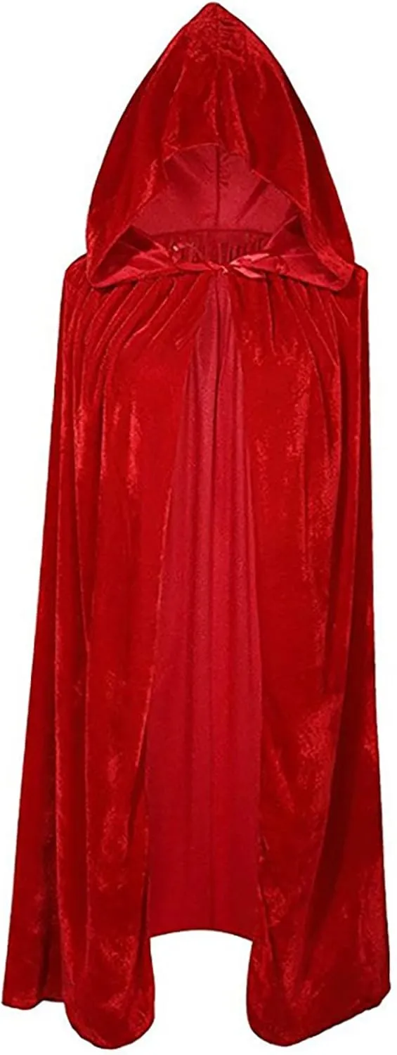 Hooded Cloak Cape Christmas Halloween Cosplay Costumes for Women Men
