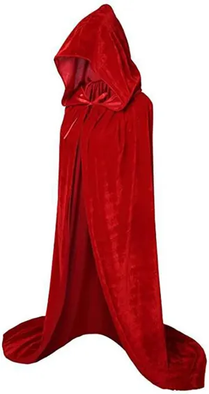 Hooded Cloak Cape Christmas Halloween Cosplay Costumes for Women Men