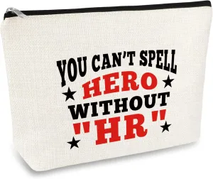 HR Gifts Human Resources Makeup Bag Gifts for Women HR Appreciation Gift Human Department Gift Cosmetic Bags HR Manager HR Director Gift Thank You Gift for HR Coworker Leaving Gifts Travel Pouch