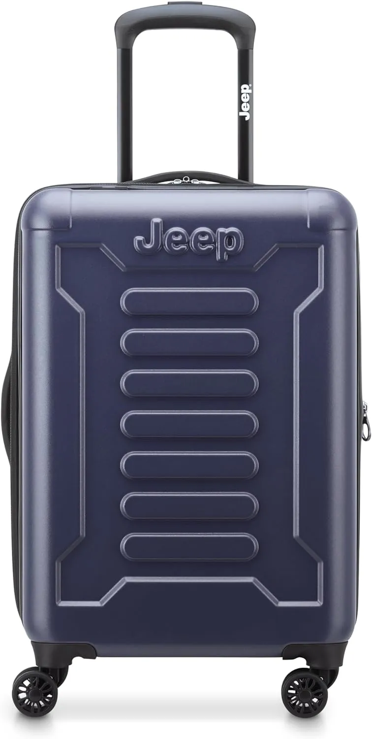 Jeep JH004C Hardside Expandable Luggage with Spinner Wheels, Peacoat Navy, Carry-On 20 Inch