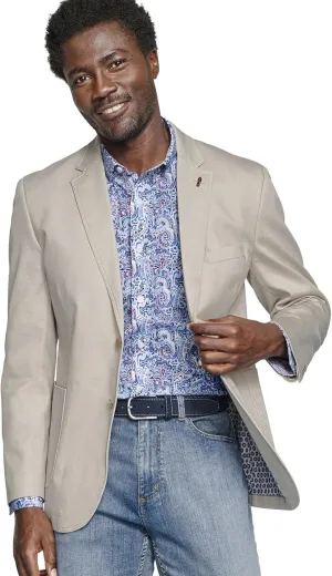 Johnston & Murphy Washed Cotton Dobby Blazer for Men, Mens Sports Jacket, Casual Blazer for Men