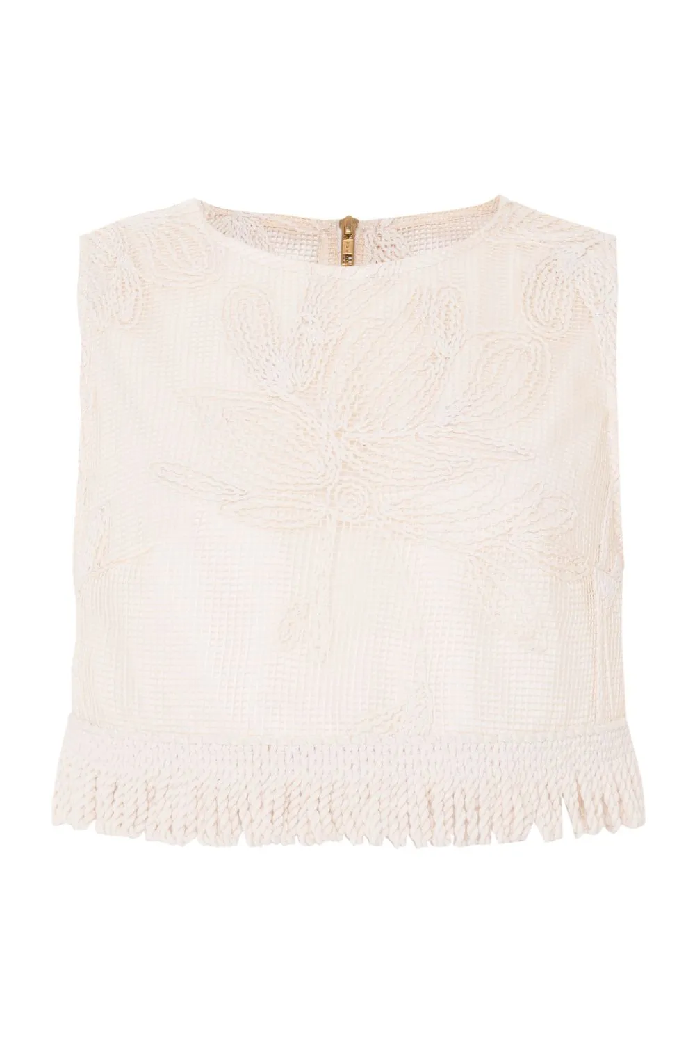 JOY LACE FRINGE TOP