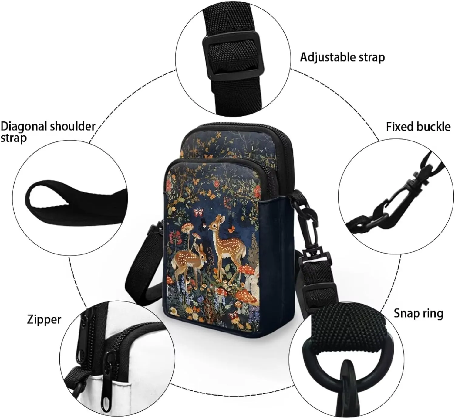 Kids Messenger Bag Small Crossbody Bags Shoulder Satchel Bags with Front Pocket