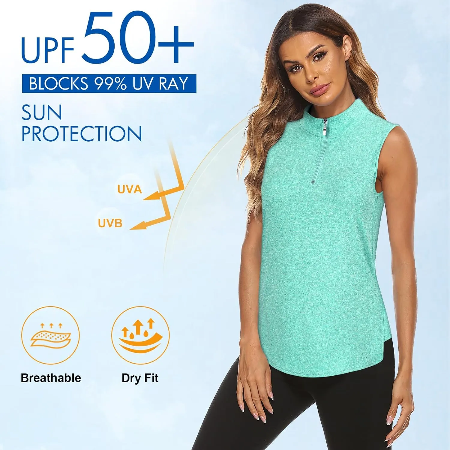 Koscacy Womens Golf Shirts Tank Tops for Women 2025 Loose Fit Sleeveless with Collar Yoga Athletic Running Shirts