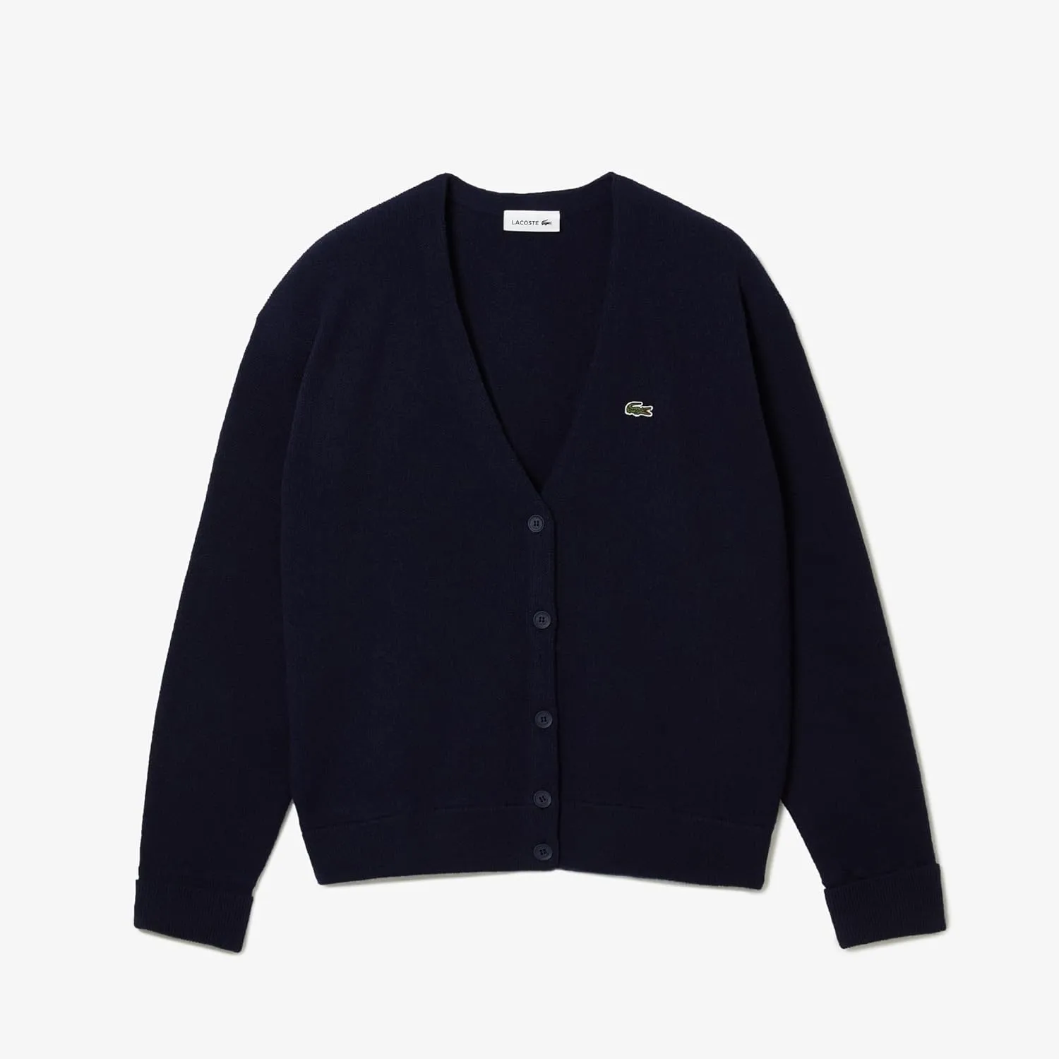 Lacoste Women's V-Neck Wool Cardigan