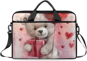 Laptop Shoulder Bag Bears Fun Texture Tablet Computer Notebook Sleeve Messenger Bags Carrying Case with Strap Briefcase Tote for 14 15 in Laptops
