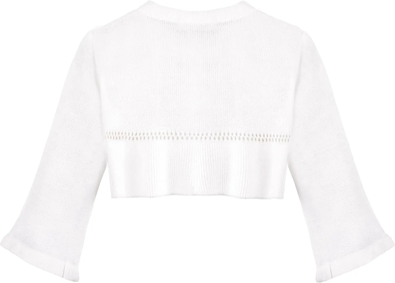 Lilax Baby Girls' Knit Long Sleeve One Button Closure Bolero Shrug