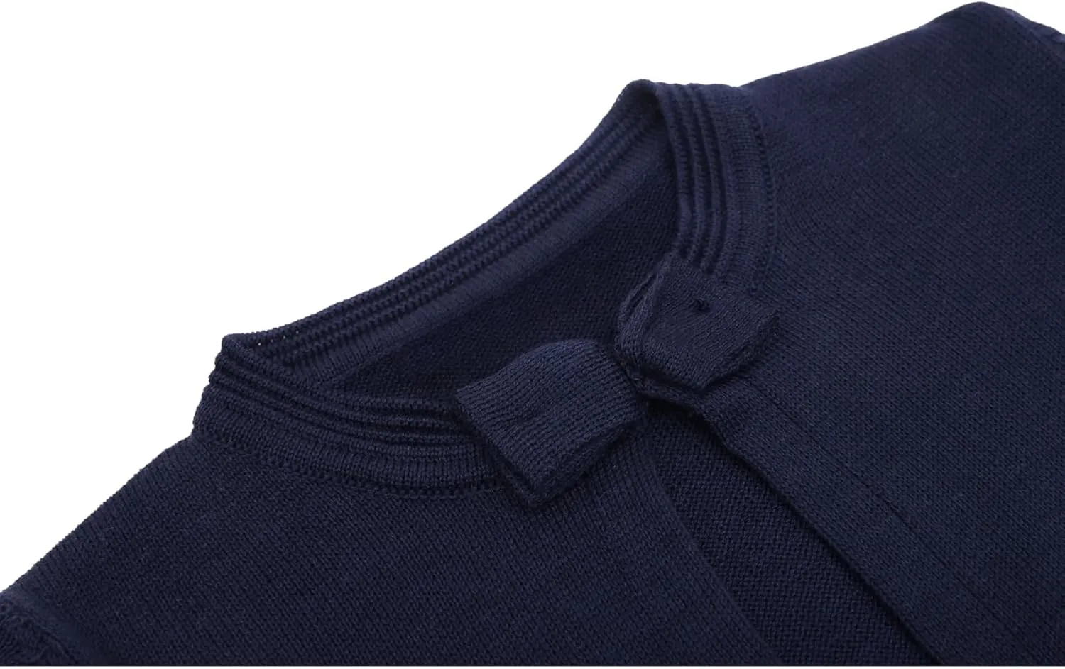 Lilax Baby Girls' Knit Long Sleeve Sweater, Bowknot Closure Bolero Cardigan