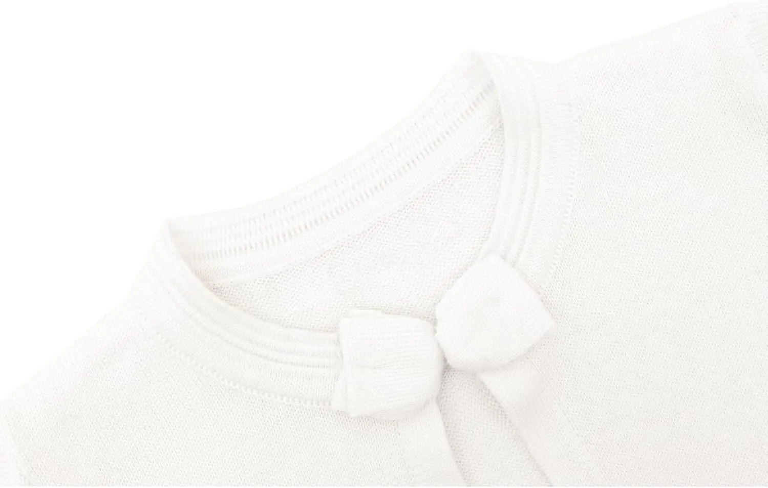 Lilax Baby Girls' Knit Long Sleeve Sweater, Bowknot Closure Bolero Cardigan