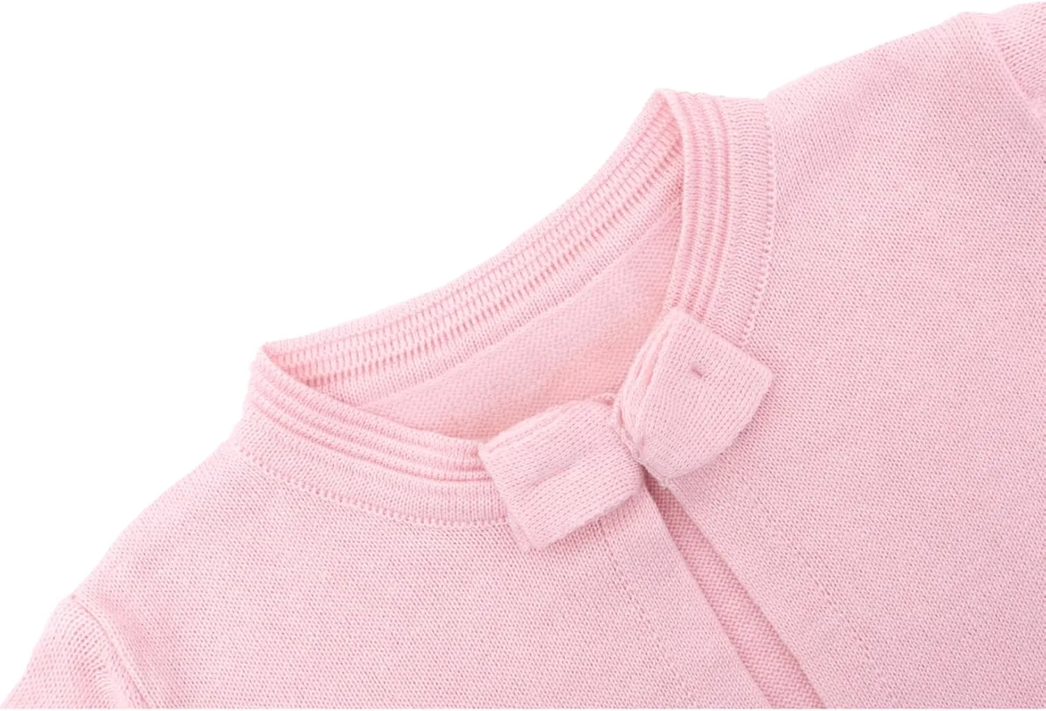Lilax Baby Girls' Knit Long Sleeve Sweater, Bowknot Closure Bolero Cardigan