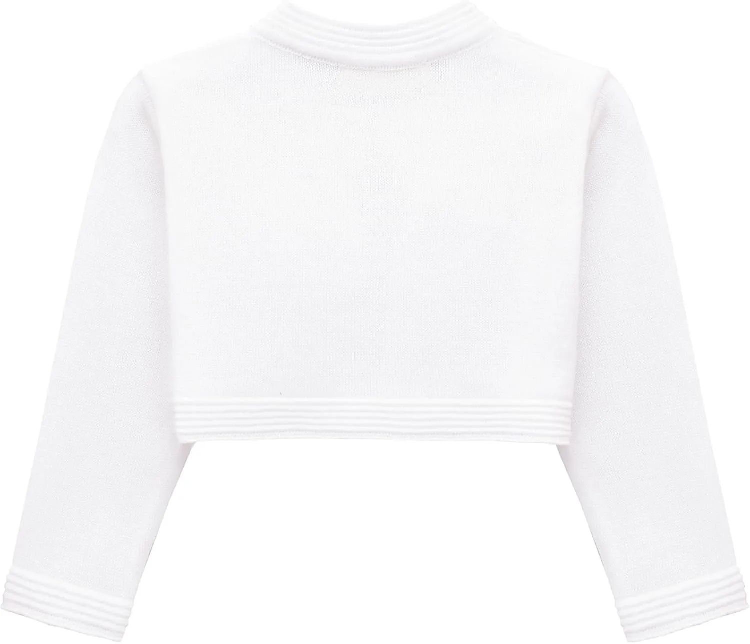 Lilax Baby Girls' Knit Long Sleeve Sweater, Bowknot Closure Bolero Cardigan