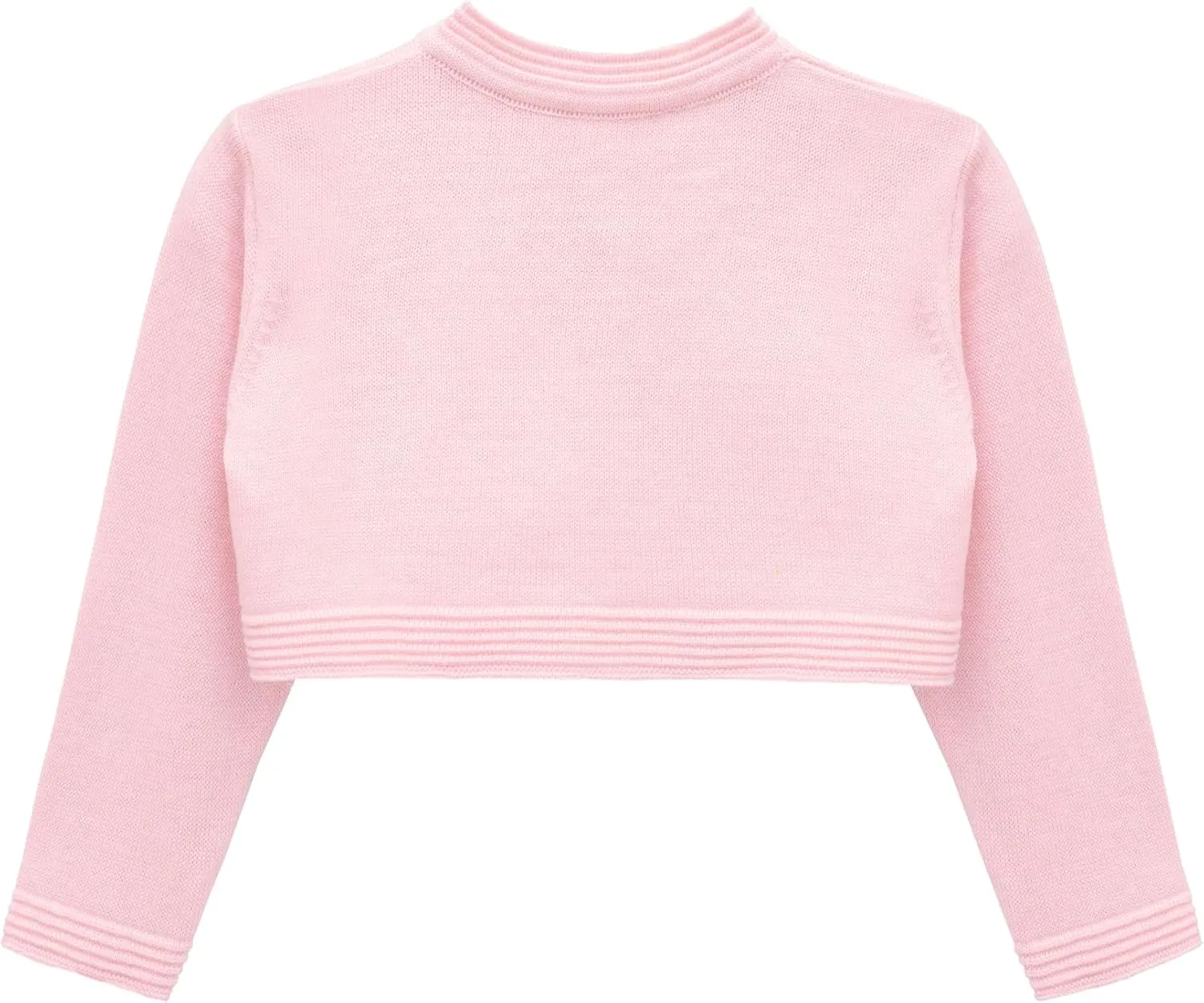 Lilax Baby Girls' Knit Long Sleeve Sweater, Bowknot Closure Bolero Cardigan