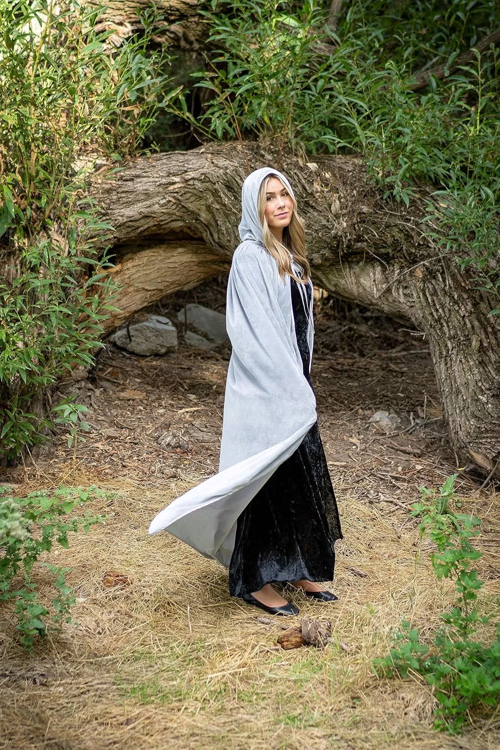 Little Adventures Adult Velvet Hooded Cloak Cape - Machine Washable Durable Cosplay Party Costume