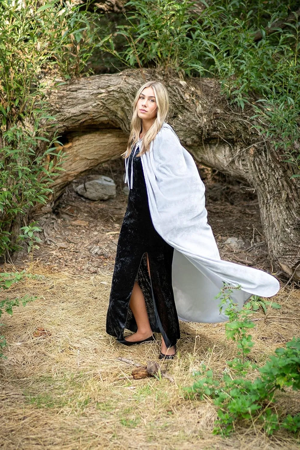 Little Adventures Adult Velvet Hooded Cloak Cape - Machine Washable Durable Cosplay Party Costume