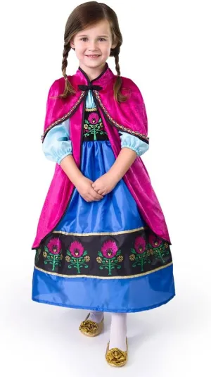 Little Adventures Alpine Princess Dressup Costume Cloak (S/M Age 1-5) - Machine Washable Child Pretend Play and Party Dress with No Glitter