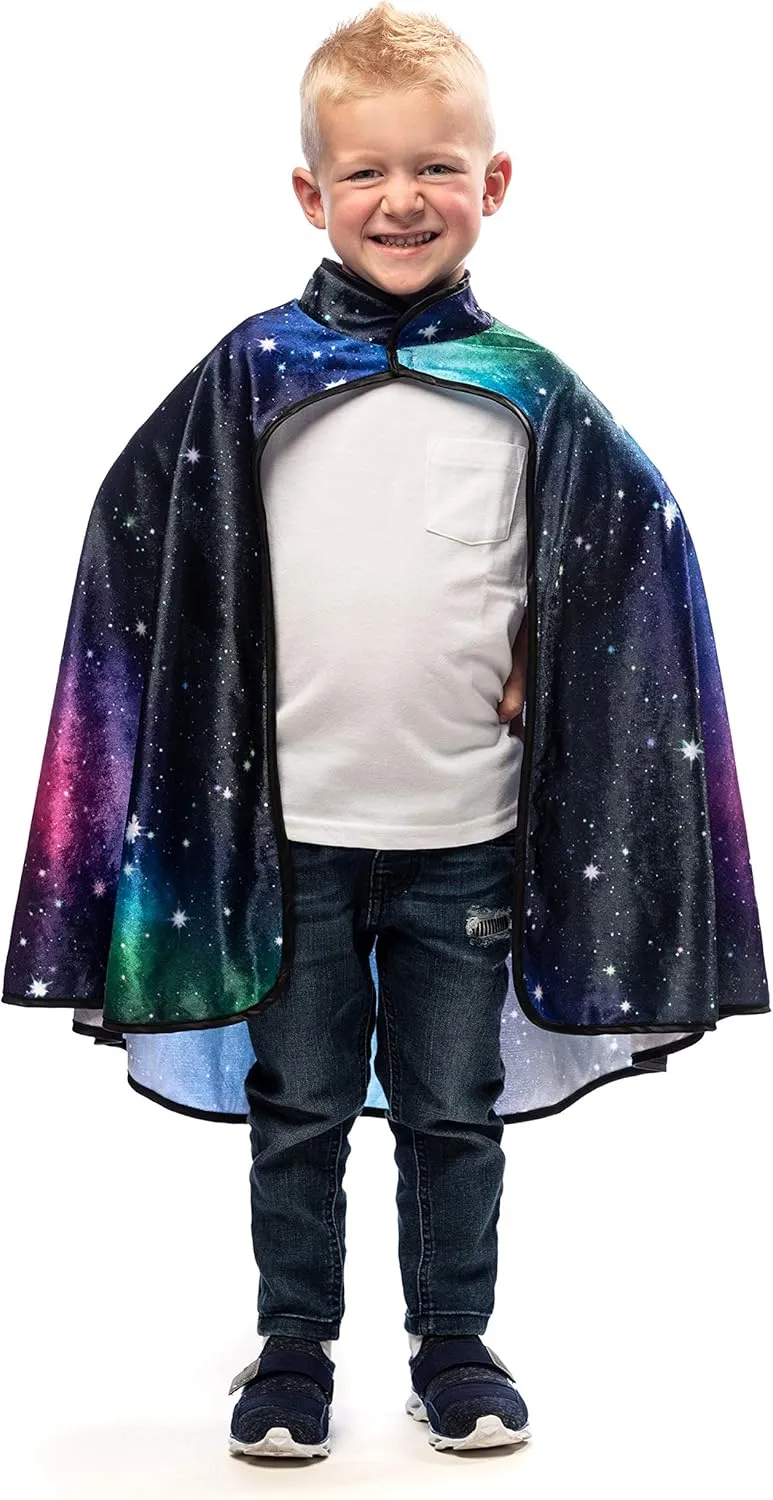 Little Adventures Galaxy Wizard Costume Cape Age 3  - Machine Washable Child Pretend Play and Party Dress-Up with No Glitter