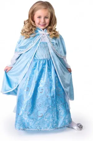 Little Adventures Ice Princess Dressup Costume Cloak - Size Lg/X-Large - Machine Washable Child Pretend Play and Party Dress with No Glitter