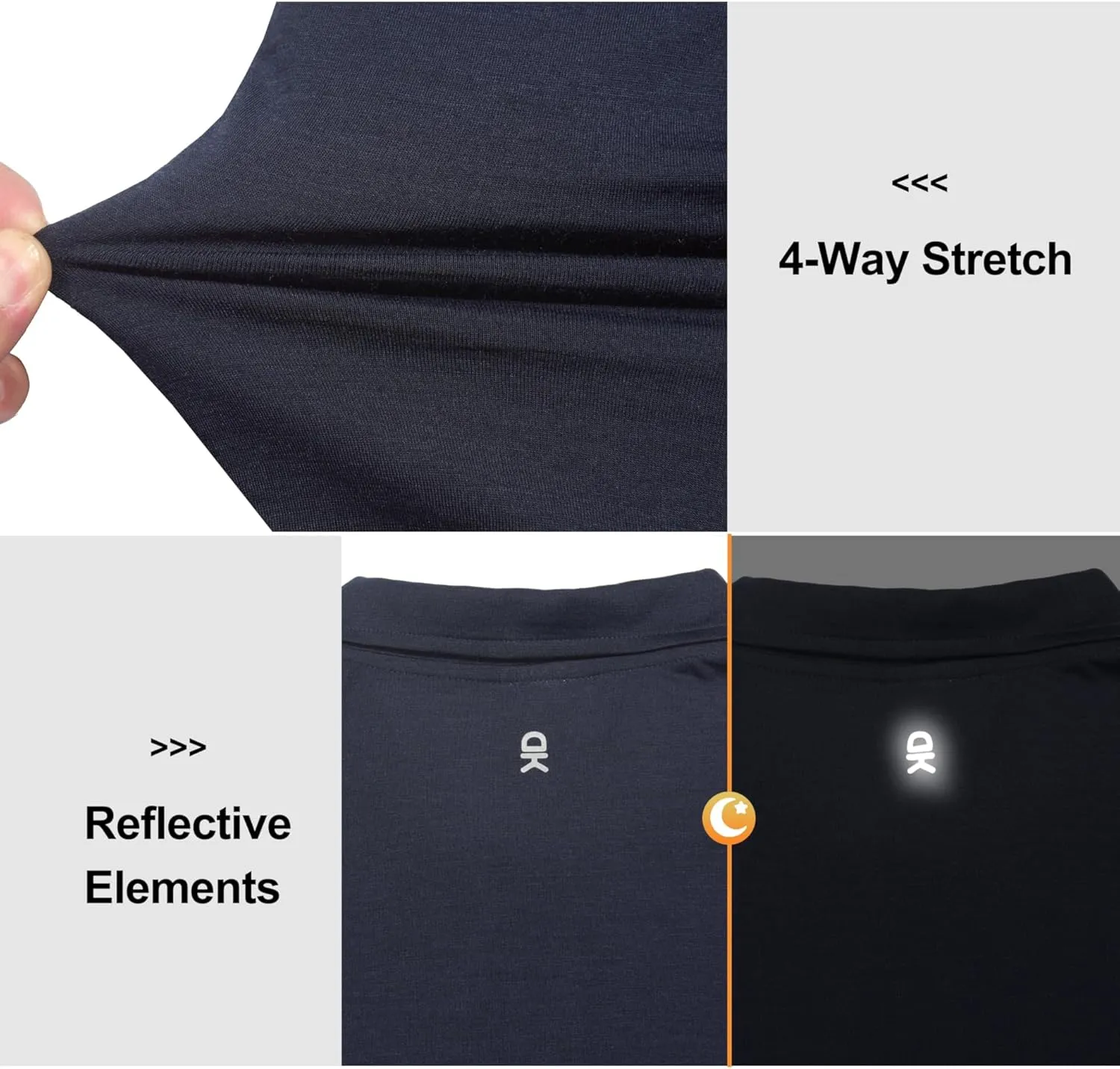 Little Donkey Andy Mens Wool Polo Shirts Moisture Wicking, Quick-Dry Performance Short Sleeve Golf Shirts for Men