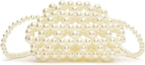 Luxury Pearl Bag Chain Bag Purse Bags, Artificial Pearl Clutch Crossbody Handmade Bags Evening Bags for Party Wedding Bridal Party Travel Prom 85