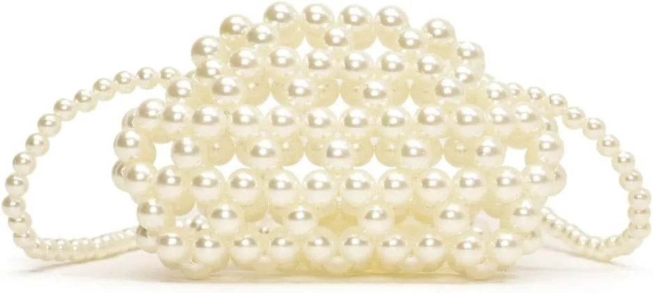 Luxury Pearl Bag Chain Bag Purse Bags, Artificial Pearl Clutch Crossbody Handmade Bags Evening Bags for Party Wedding Bridal Party Travel Prom 85