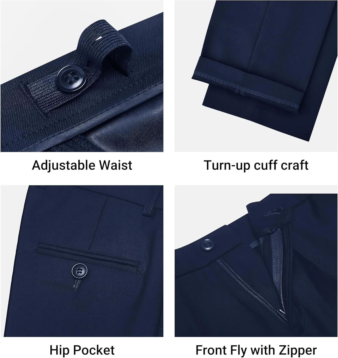 Marvelous World Boys' 5-Piece Formal Vest Suit Set, Vest, Pants, Dress Shirt, Tie and Bowtie