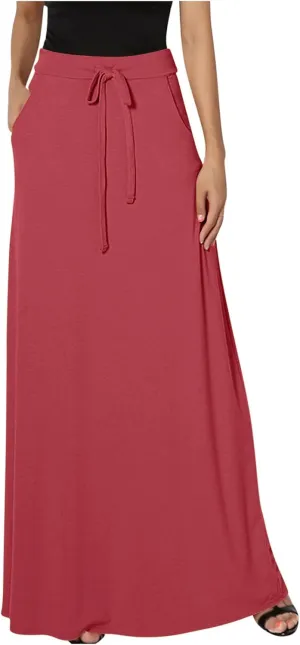 Maxi Skirt for Women 2025 Summer High Waisted Long Flare A-Line Skirt Maxi Dress Casual Long Skirt Ankle Length Skirt