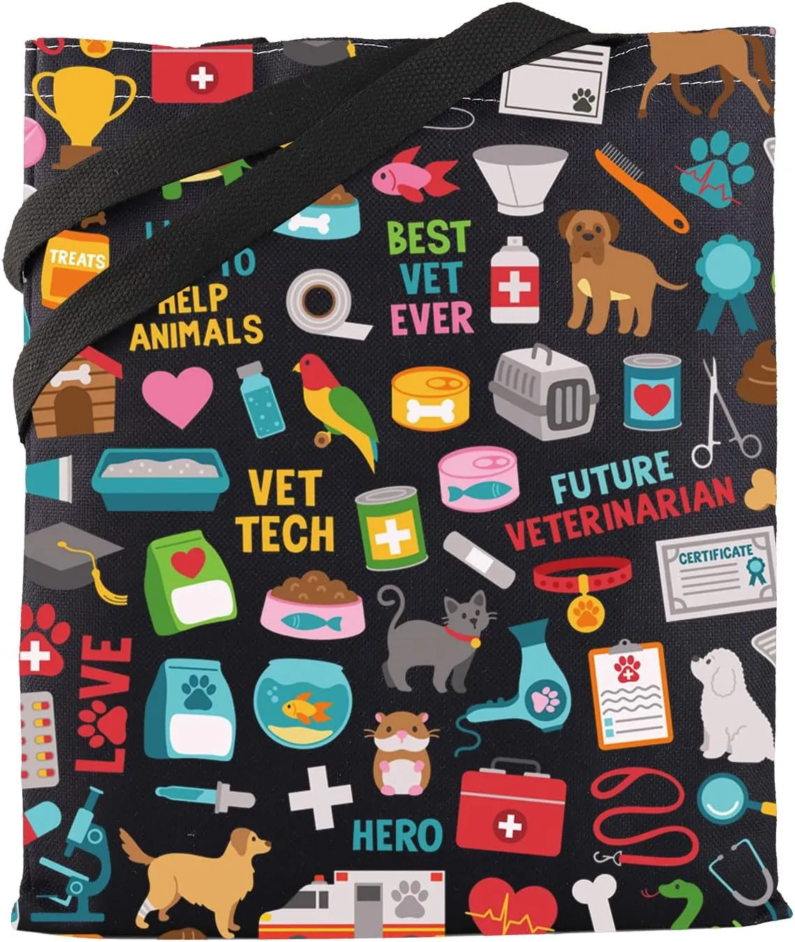 MBMSO Vet Tech Gifts Veterinary Tech Tote Bag Veterinarian Gifts for Vet Assistant Shopping Bag Vet Med Gift Vet Shoulder Bag