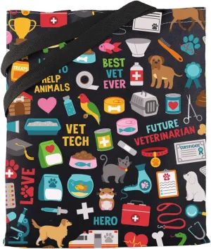 MBMSO Vet Tech Gifts Veterinary Tech Tote Bag Veterinarian Gifts for Vet Assistant Shopping Bag Vet Med Gift Vet Shoulder Bag