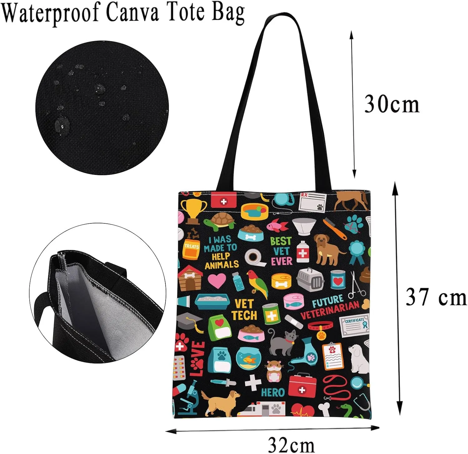 MBMSO Vet Tech Gifts Veterinary Tech Tote Bag Veterinarian Gifts for Vet Assistant Shopping Bag Vet Med Gift Vet Shoulder Bag